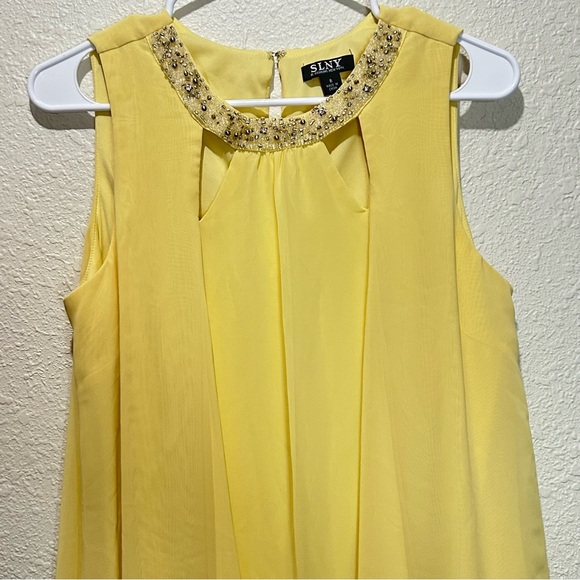 SLNY Tops - SLNY Yellow Sleeveless‎ Dress Size 8